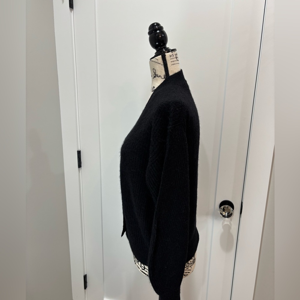 Quince Black Button-Up Cardigan Alpaca-Wool - Picture 2 of 6